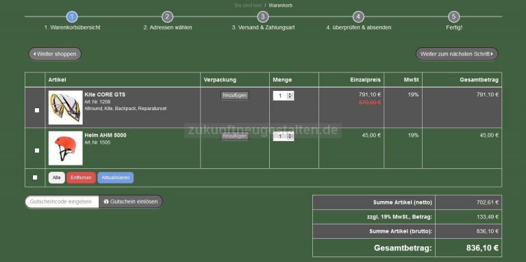 flowgreen-oxid-e-shop-community-edition-flow-childtheme-warenkorb-artikel-ceckout
